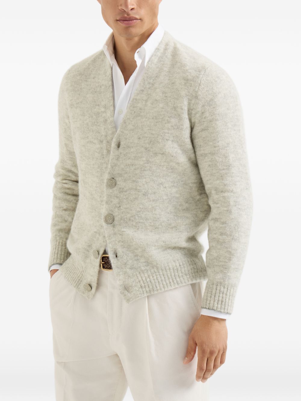 Brunello Cucinelli Men Wool And Cashmere Cardigan BRUNELLO CUCINELLI