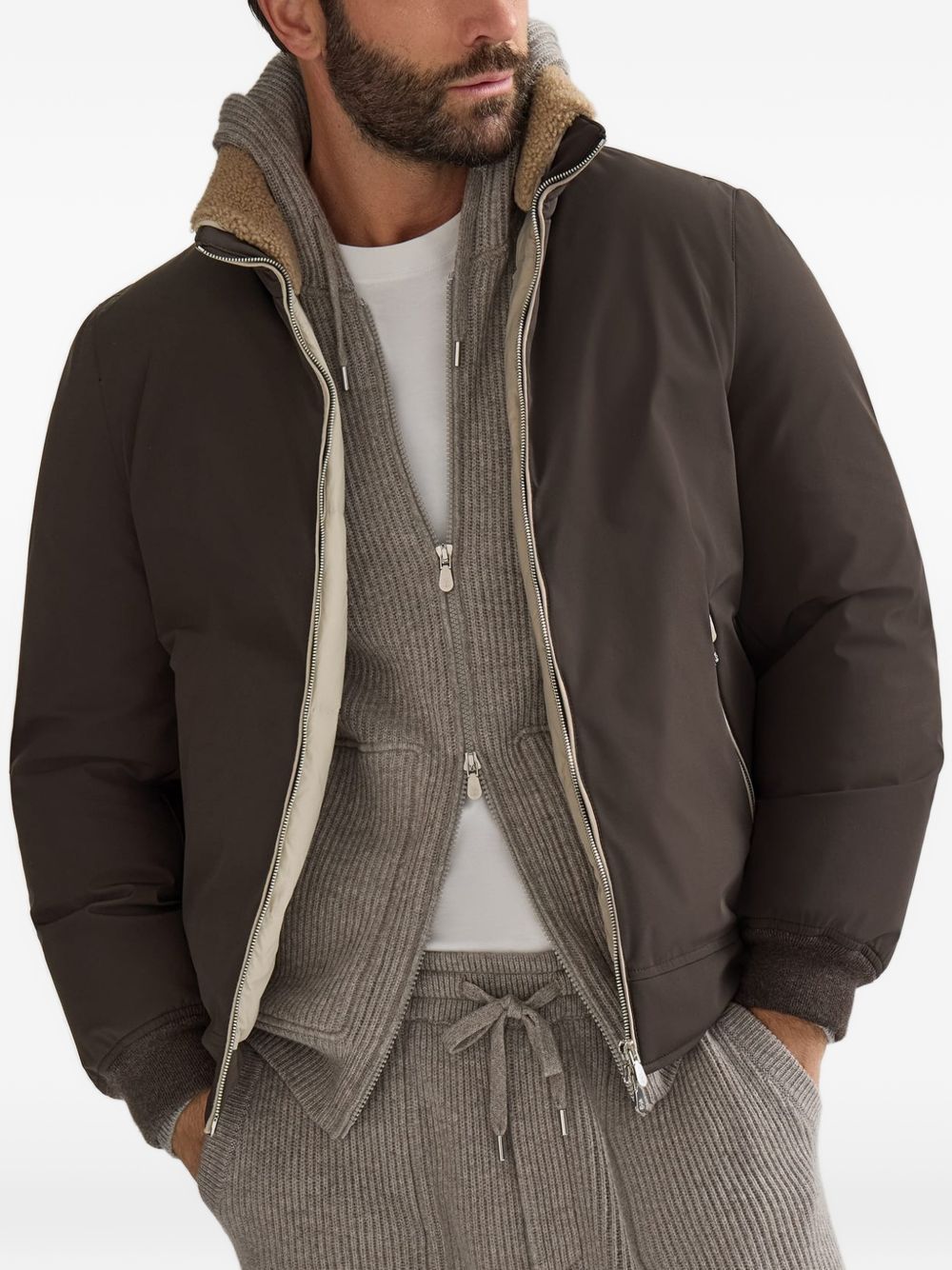 Brunello Cucinelli Men Nylon Short Down Vest BRUNELLO CUCINELLI