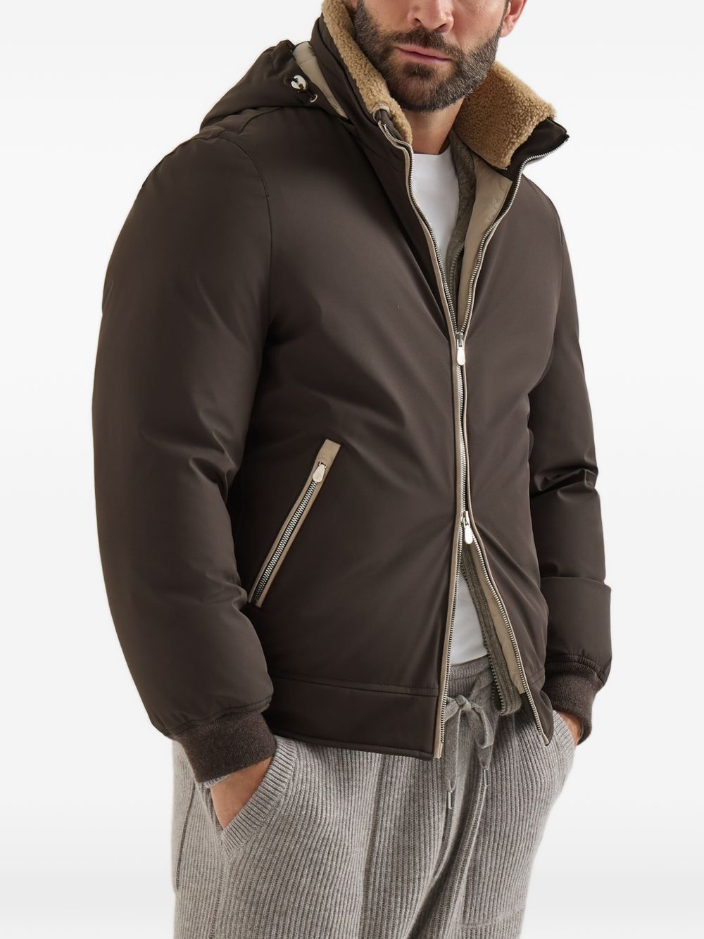 Brunello Cucinelli Men Nylon Short Down Vest BRUNELLO CUCINELLI