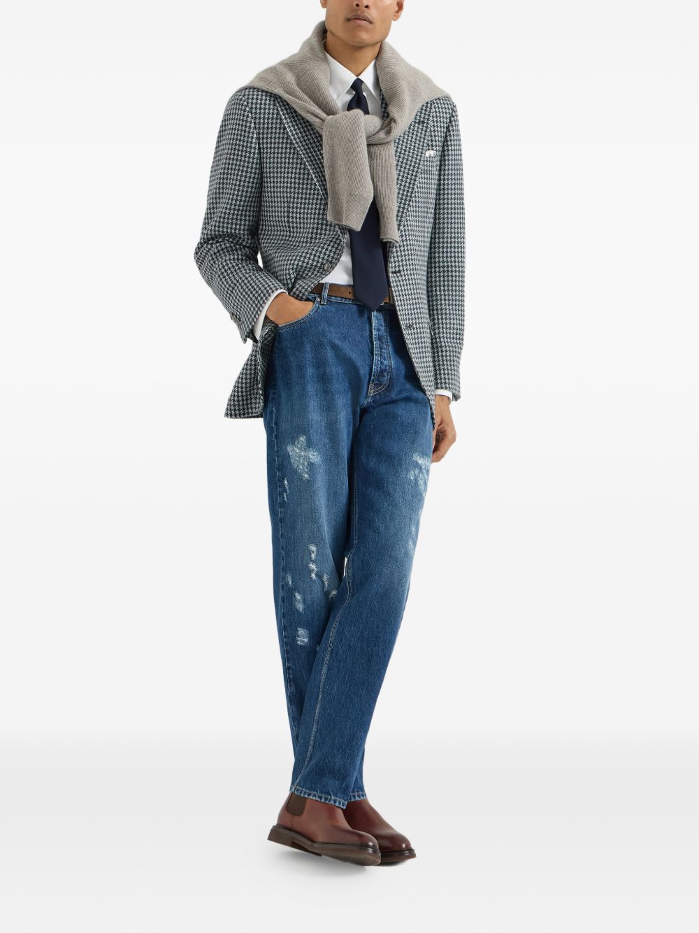 Brunello Cucinelli Men Cashmere Single-Breasted Jacket BRUNELLO CUCINELLI