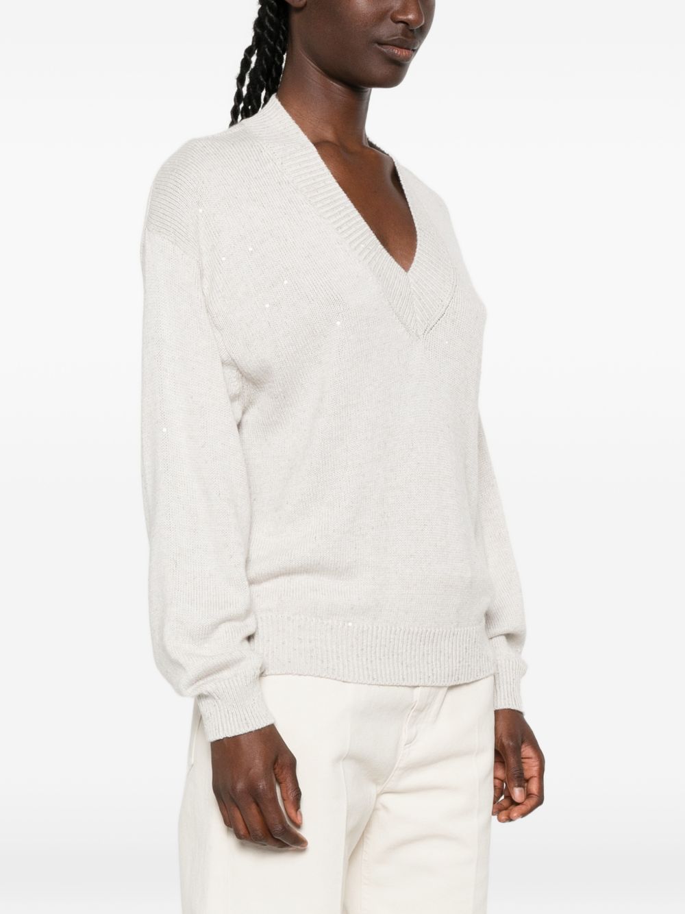 Brunello Cucinelli Women Cashmere And Silk Blend Sweater BRUNELLO CUCINELLI