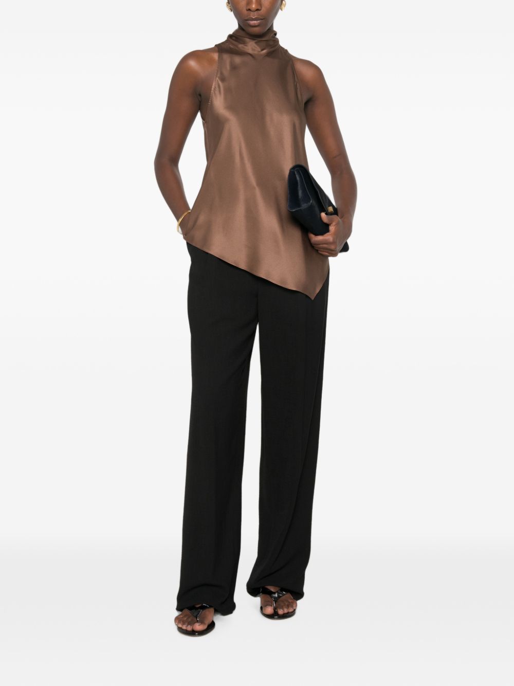 Brunello Cucinelli Women Silk Asymmetric Top BRUNELLO CUCINELLI