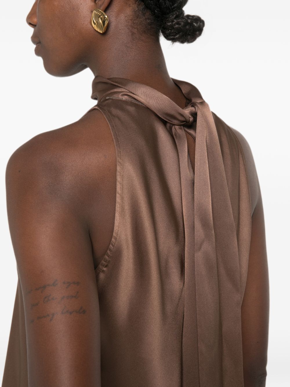 Brunello Cucinelli Women Silk Asymmetric Top BRUNELLO CUCINELLI