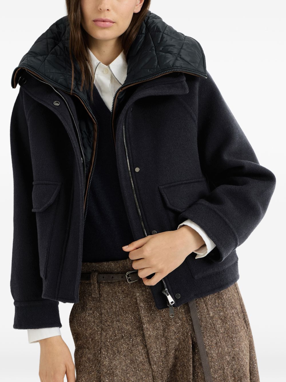 Brunello Cucinelli Women Wool And Cashmere Jacket BRUNELLO CUCINELLI