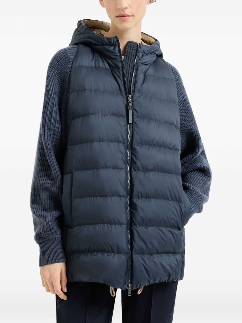 Brunello Cucinelli Women Nylon Midi Down Jacket BRUNELLO CUCINELLI