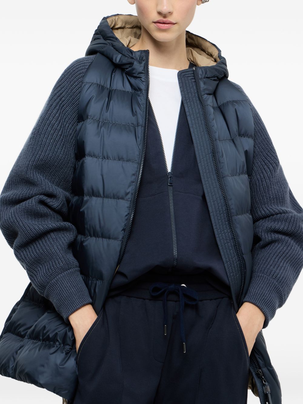 Brunello Cucinelli Women Nylon Midi Down Jacket BRUNELLO CUCINELLI