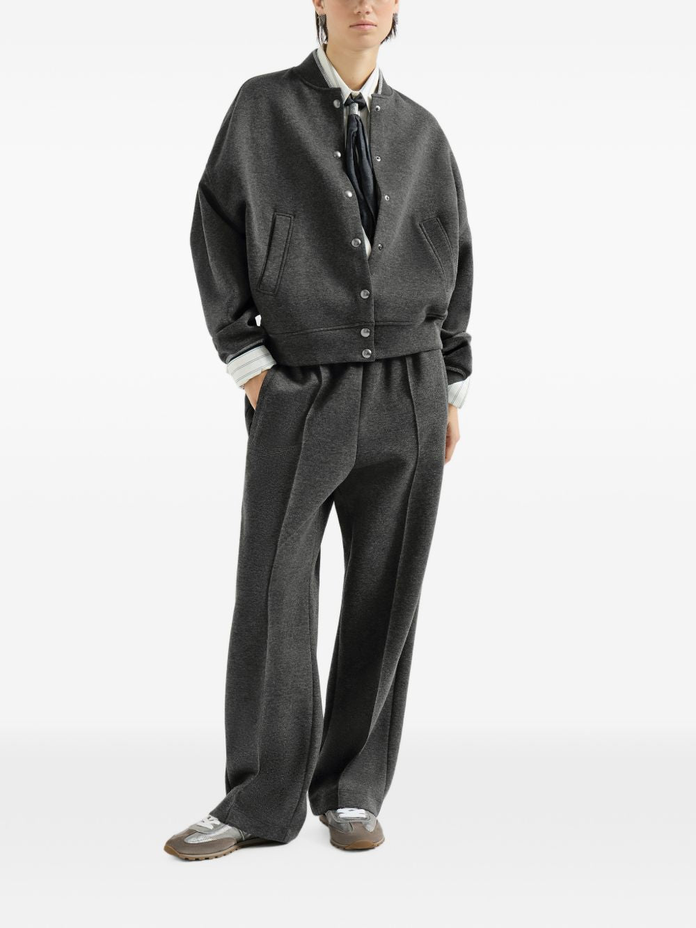 Brunello Cucinelli Women Cotton And Cashmere Trousers BRUNELLO CUCINELLI