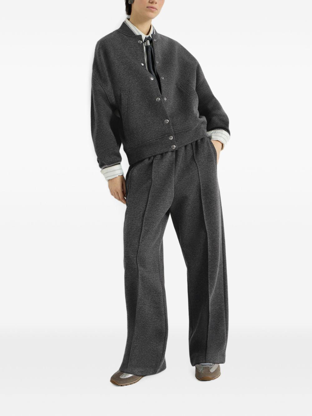Brunello Cucinelli Women Cotton And Cashmere Trousers BRUNELLO CUCINELLI