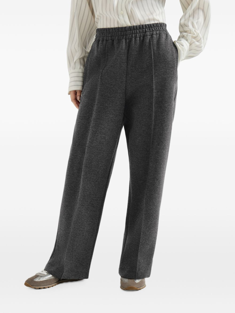 Brunello Cucinelli Women Cotton And Cashmere Trousers BRUNELLO CUCINELLI