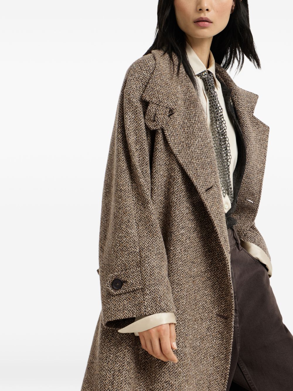 Brunello Cucinelli Women Wool Long Coat BRUNELLO CUCINELLI