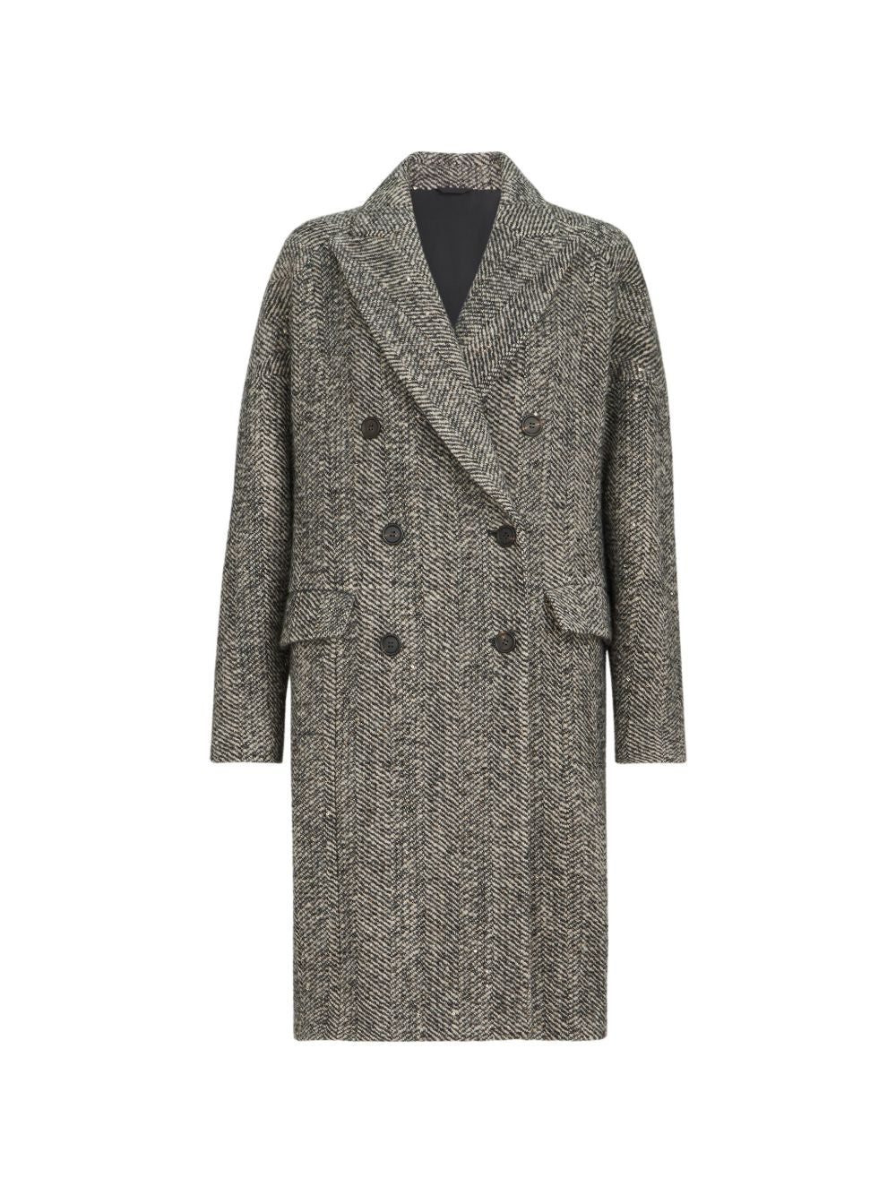 Brunello Cucinelli Women Wool Double-Breasted Coat BRUNELLO CUCINELLI