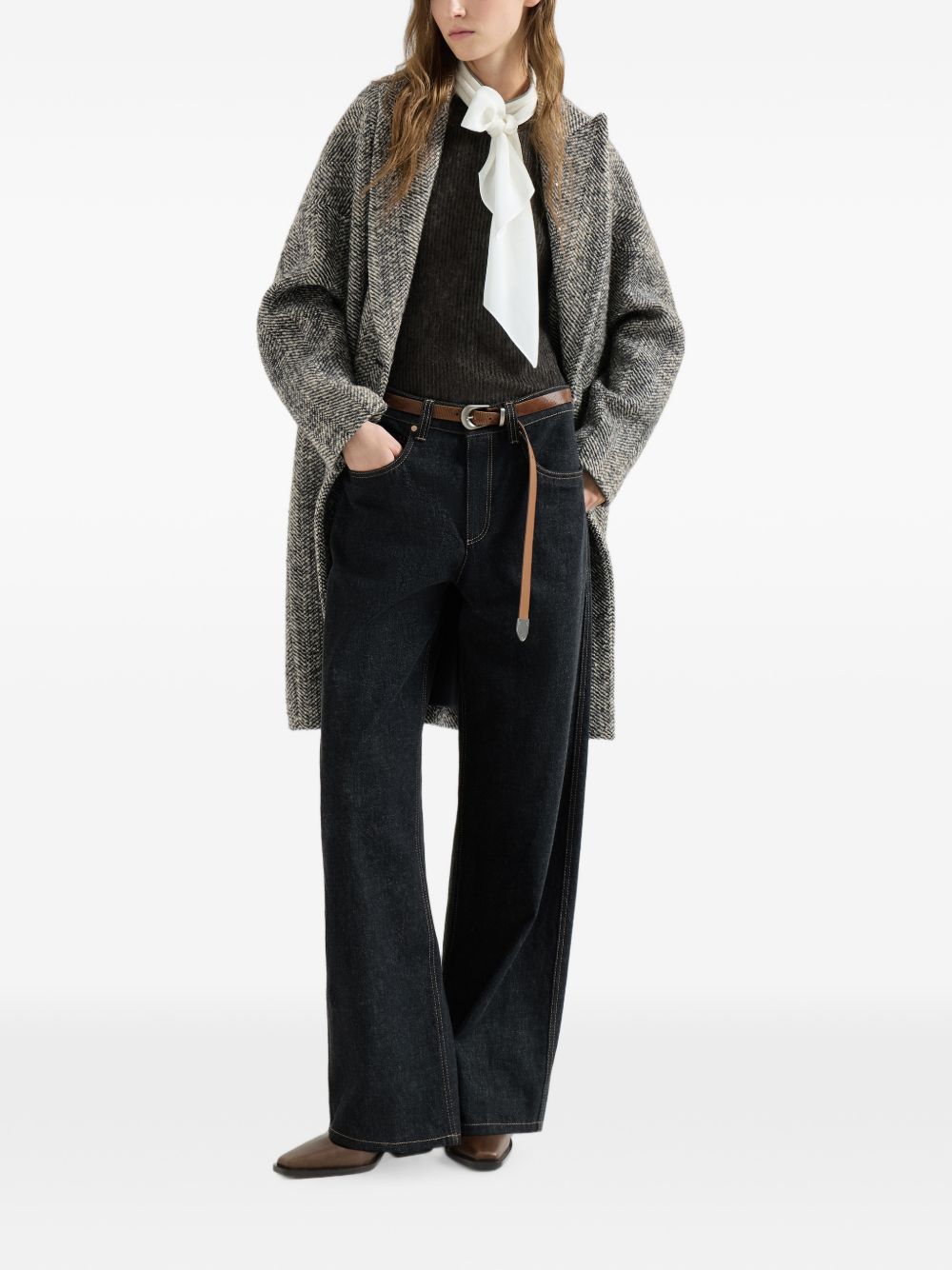 Brunello Cucinelli Women Wool Double-Breasted Coat BRUNELLO CUCINELLI