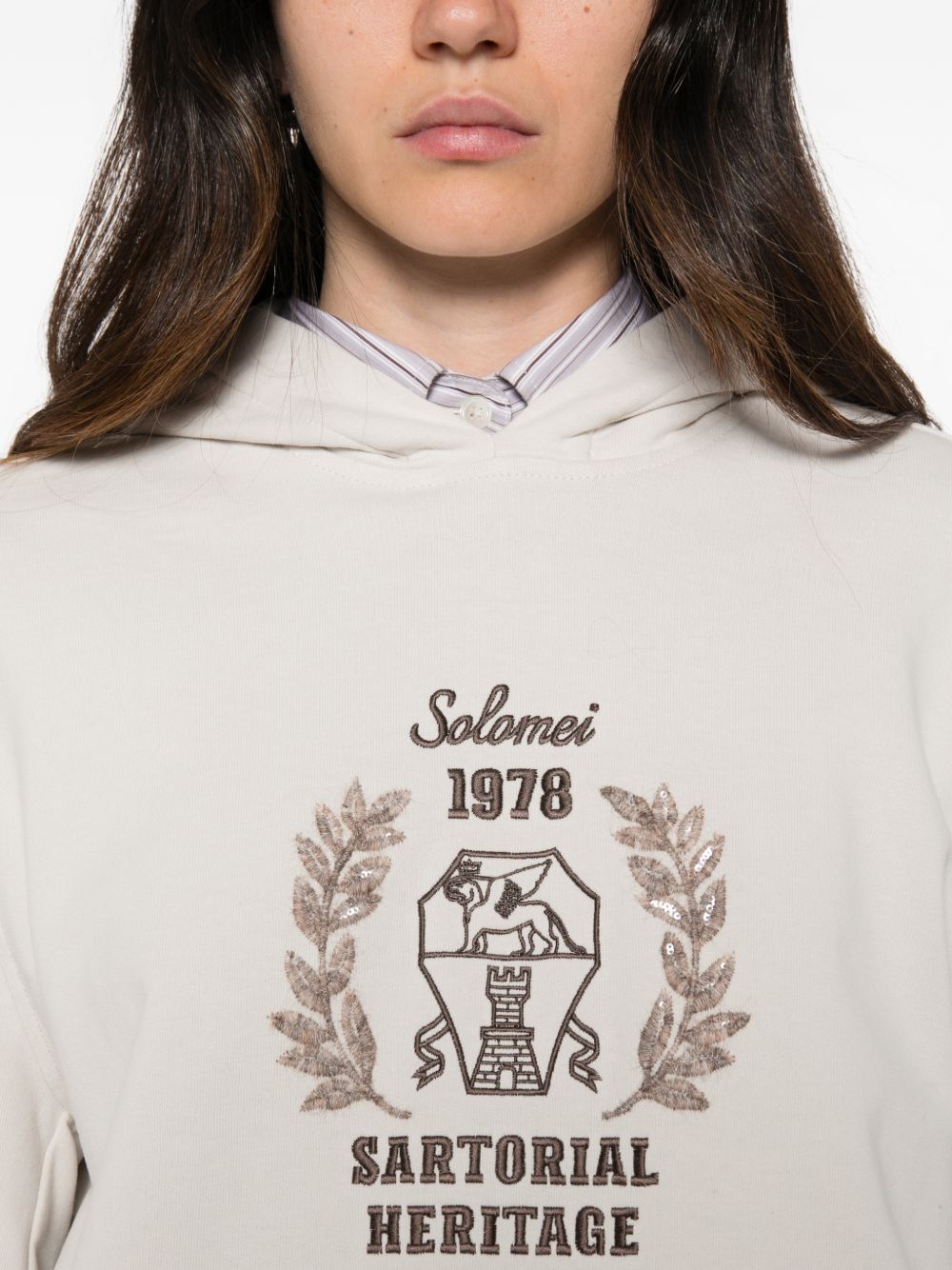 Brunello Cucinelli Women Logo Cotton Hoodie BRUNELLO CUCINELLI