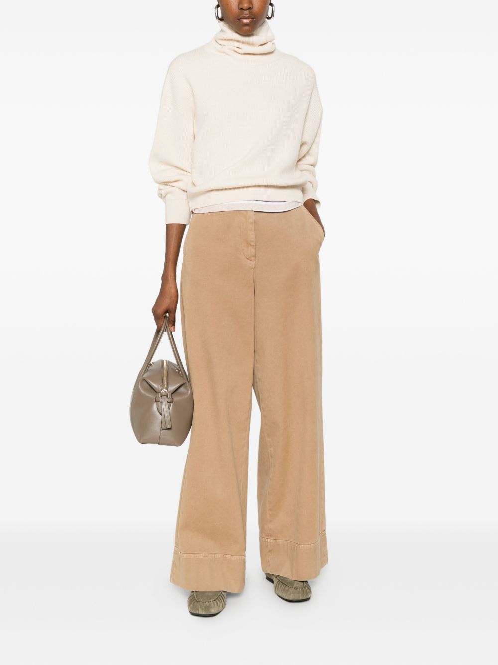 Brunello Cucinelli Women Cashmere And Wool Turtleneck Sweater BRUNELLO CUCINELLI
