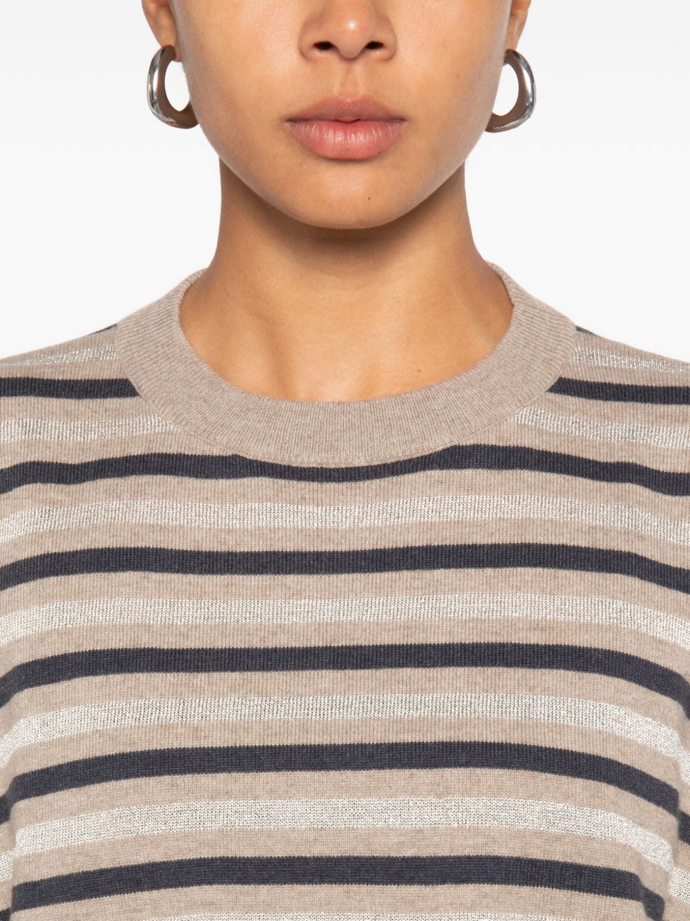 Brunello Cucinelli Women Striped Cashmere Sweater BRUNELLO CUCINELLI