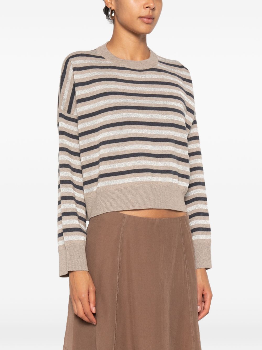 Brunello Cucinelli Women Striped Cashmere Sweater BRUNELLO CUCINELLI