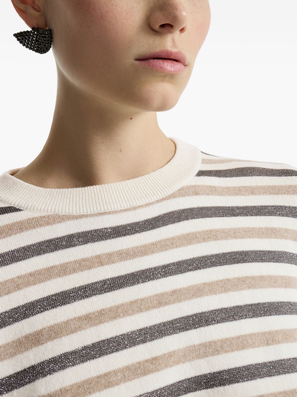 Brunello Cucinelli Women Striped Cashmere Sweater BRUNELLO CUCINELLI