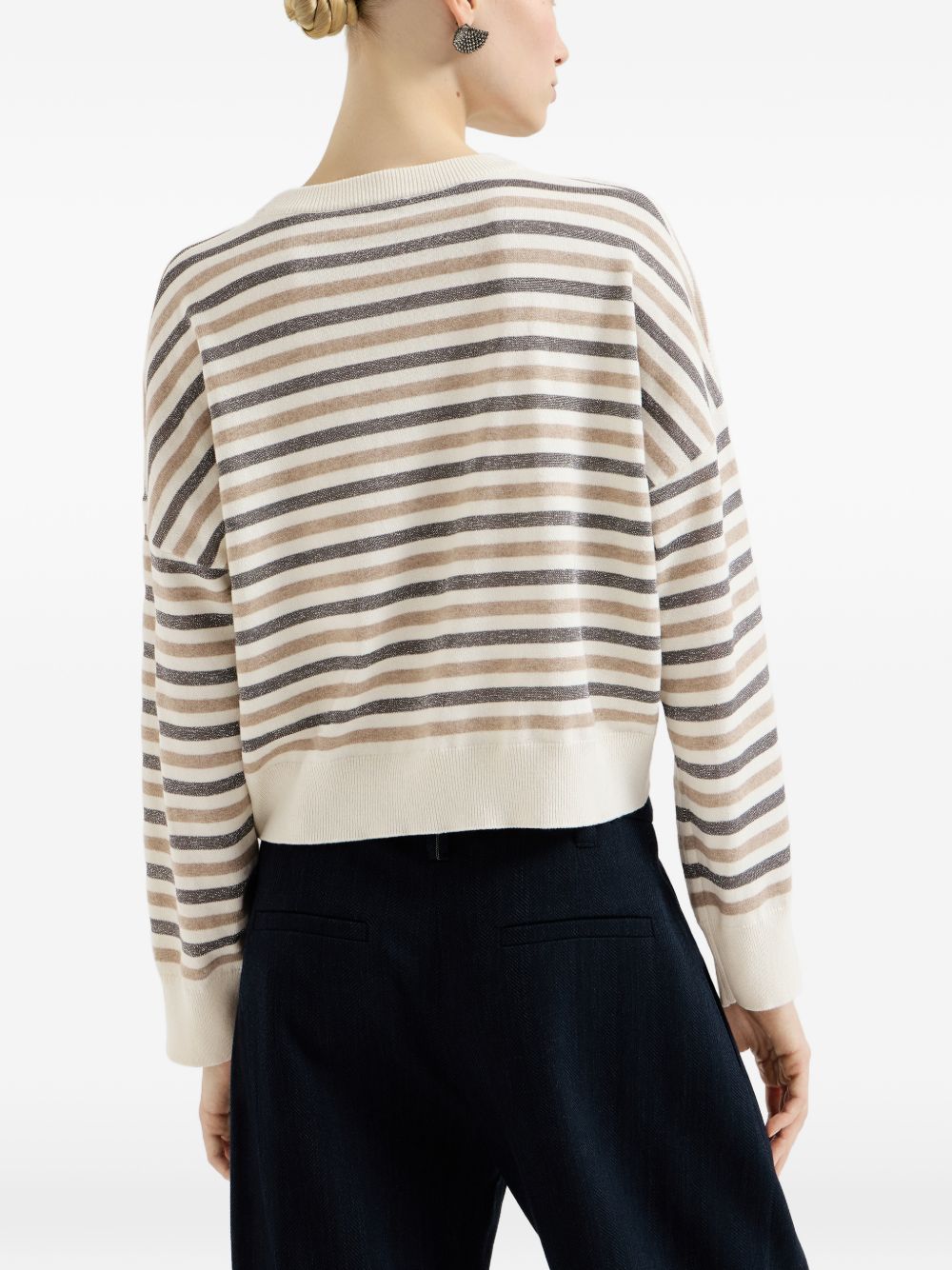 Brunello Cucinelli Women Striped Cashmere Sweater BRUNELLO CUCINELLI