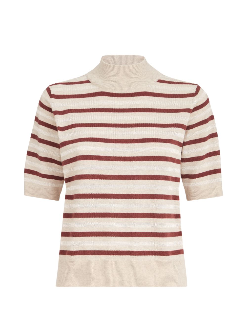 Brunello Cucinelli Women Wool And Cashmere Striped Sweater BRUNELLO CUCINELLI