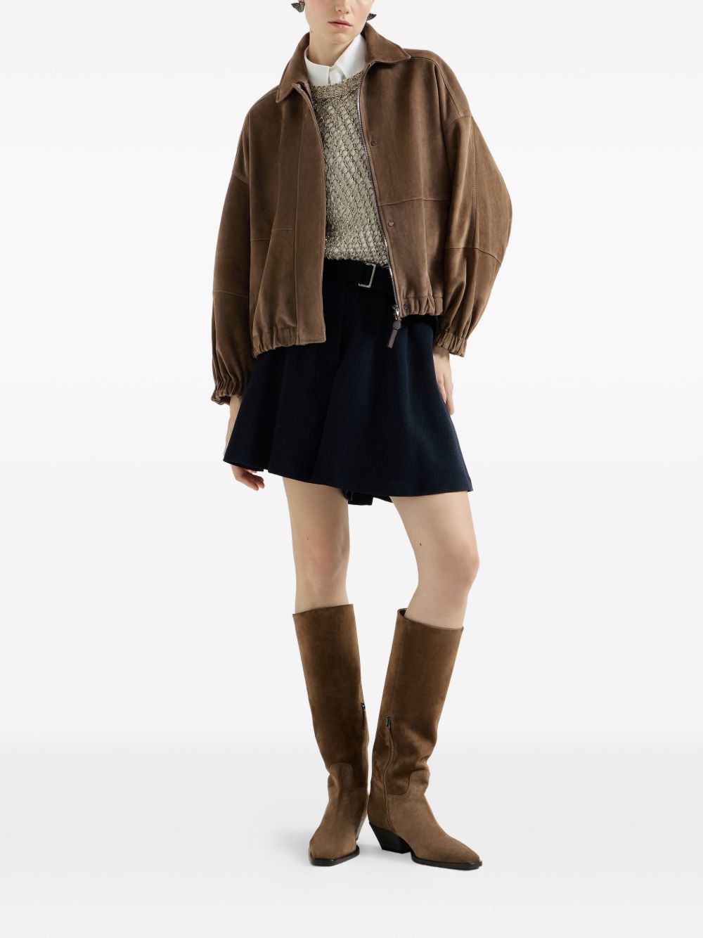 Brunello Cucinelli Women Wool And Silk Crewneck Sweater BRUNELLO CUCINELLI
