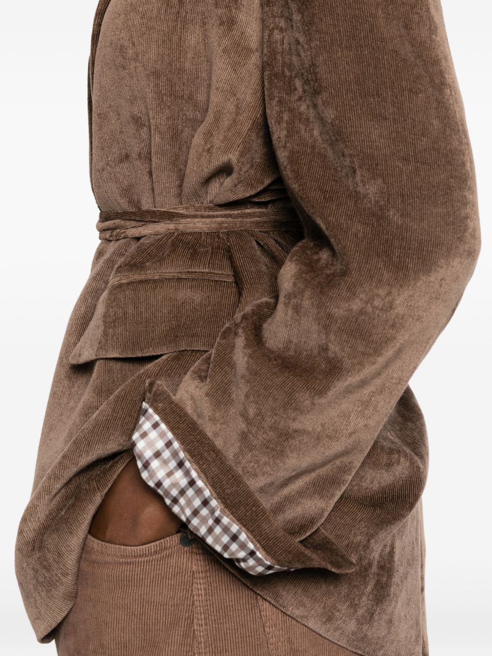 Brunello Cucinelli Women Velvet Belted Jacket BRUNELLO CUCINELLI