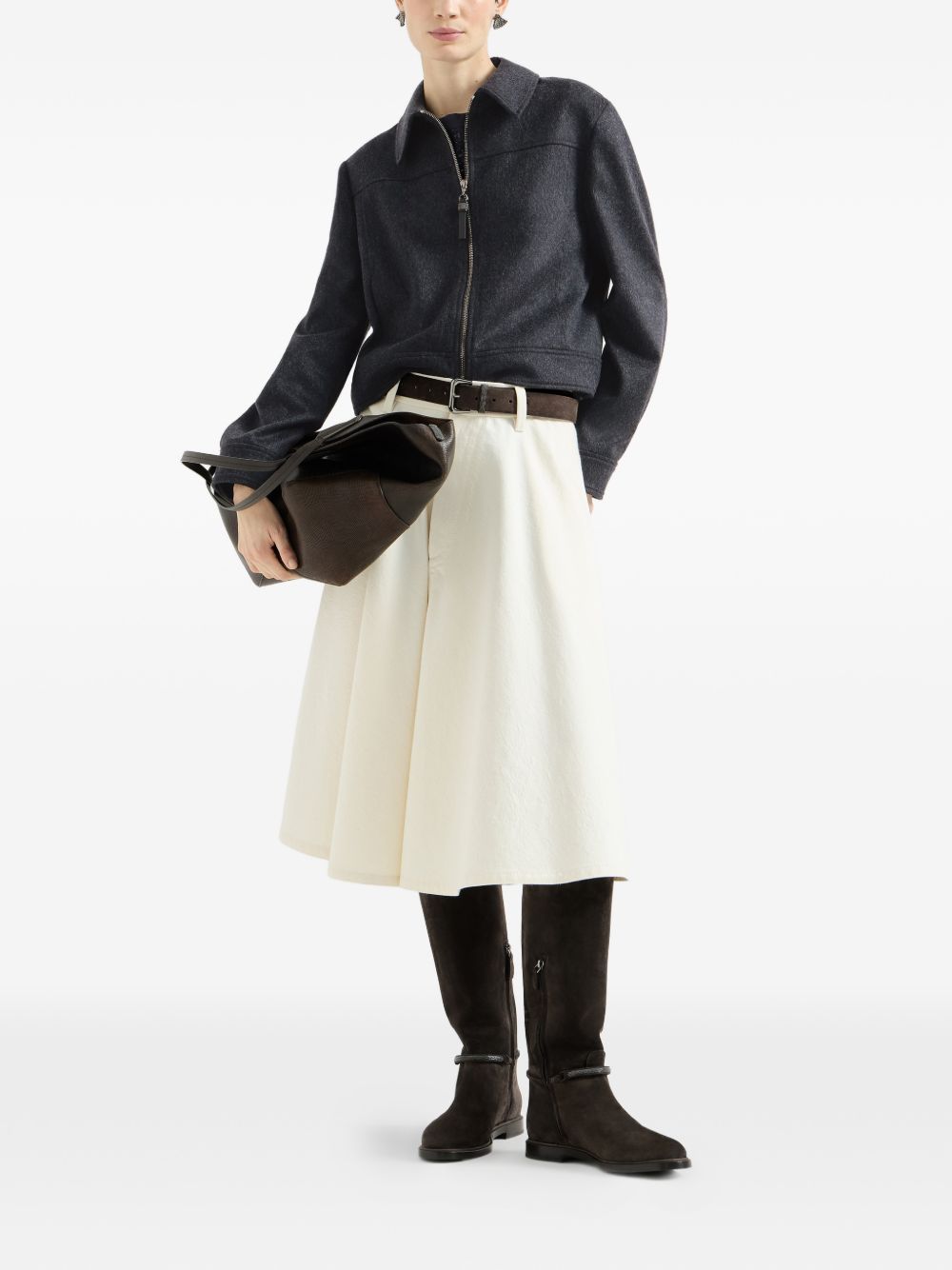 Brunello Cucinelli Women Zipped Wool Jacket BRUNELLO CUCINELLI