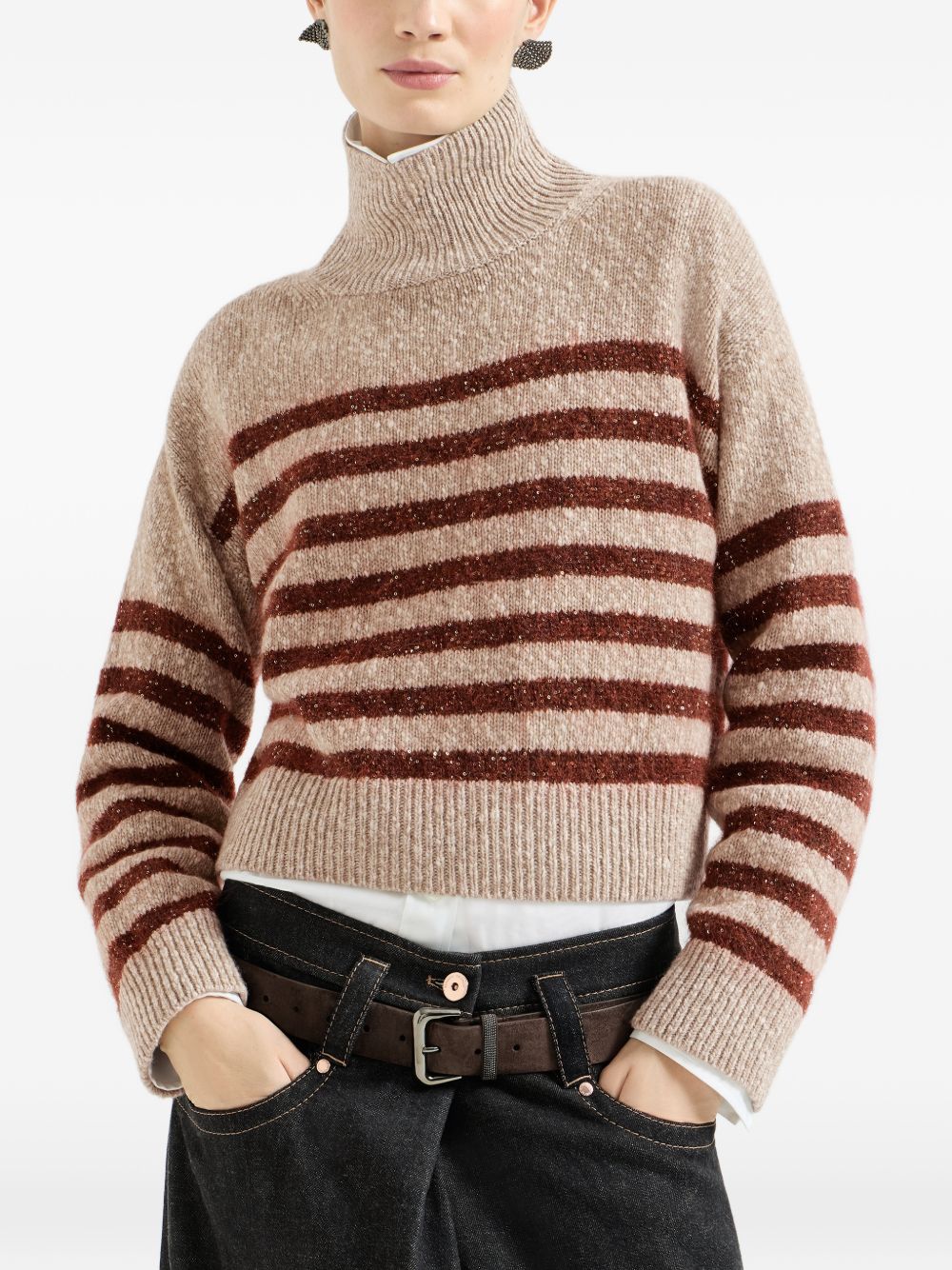 Brunello Cucinelli Women Wool And Cashemre Turtleneck Jumper BRUNELLO CUCINELLI