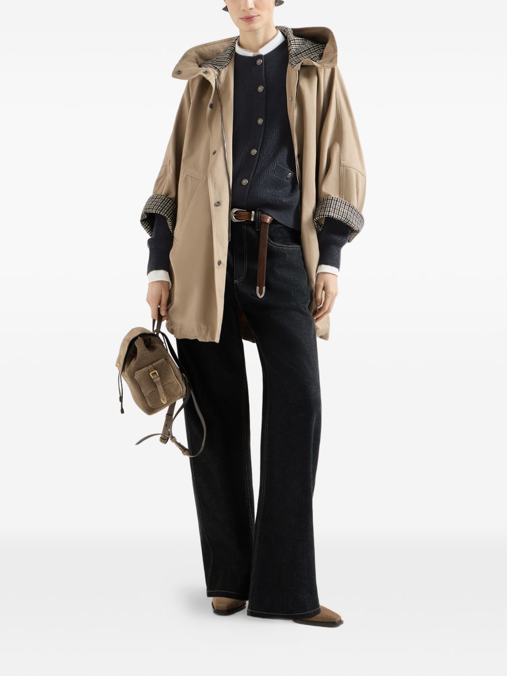Brunello Cucinelli Women Cotton And Linen Blend Parka Coat BRUNELLO CUCINELLI