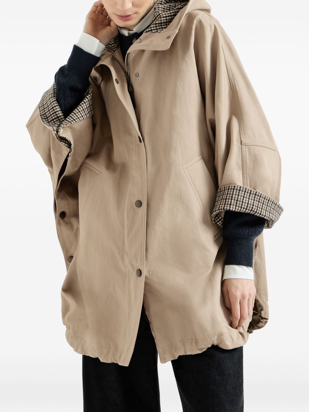 Brunello Cucinelli Women Cotton And Linen Blend Parka Coat BRUNELLO CUCINELLI