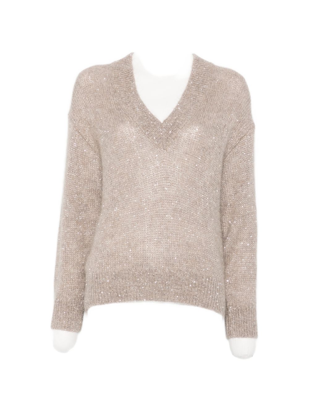 Brunello Cucinelli Women Wool Blend V-Necked Sweater BRUNELLO CUCINELLI