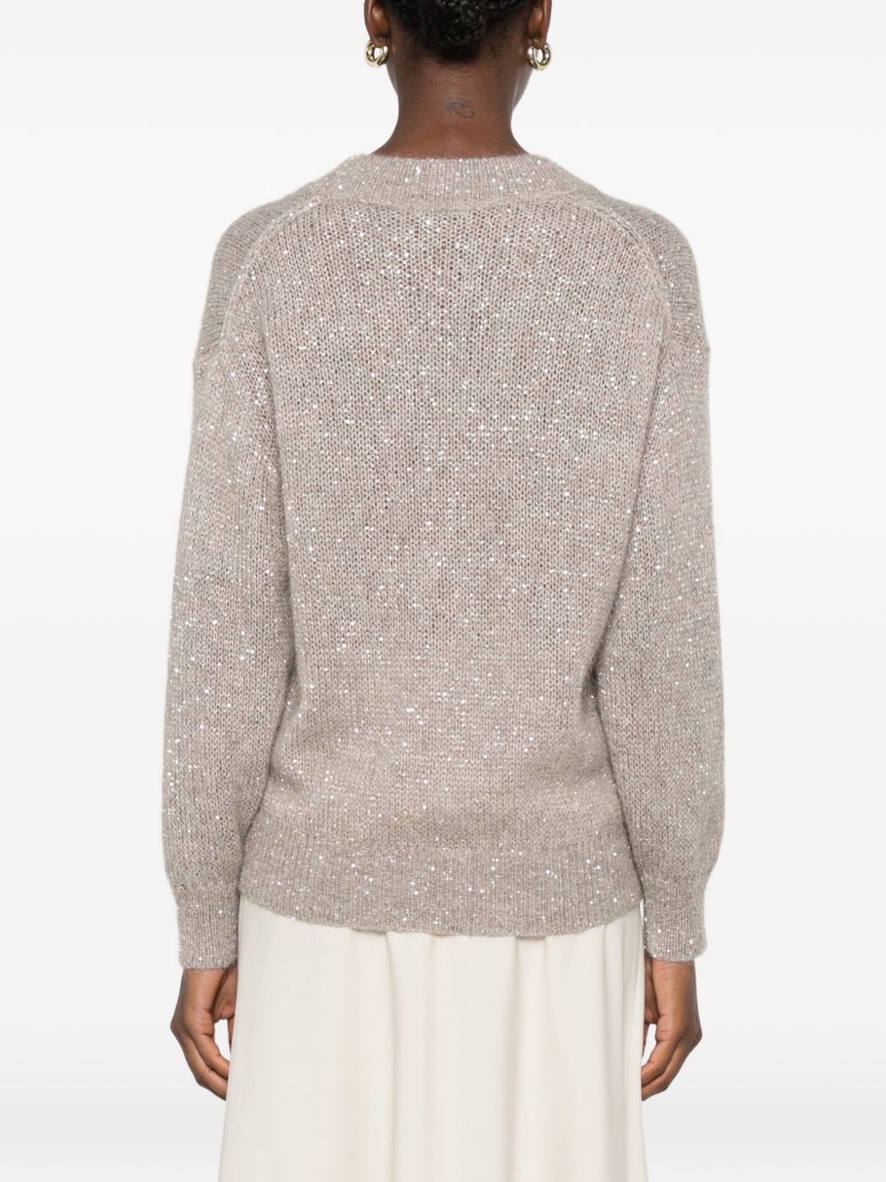 Brunello Cucinelli Women Wool Blend V-Necked Sweater BRUNELLO CUCINELLI