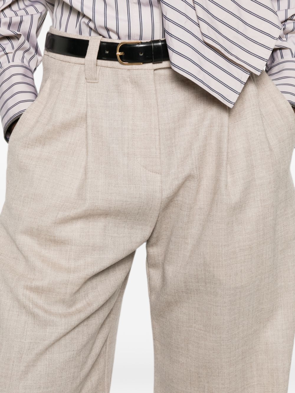 Brunello Cucinelli Women Wool Wide-Leg Trousers BRUNELLO CUCINELLI