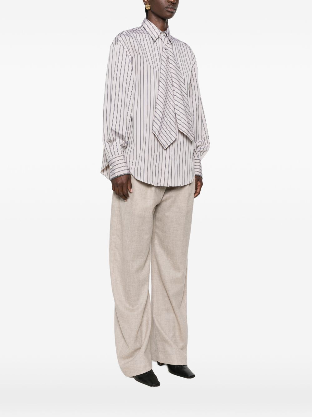 Brunello Cucinelli Women Striped Cotton Shirt BRUNELLO CUCINELLI