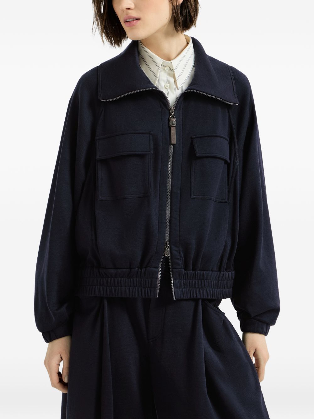 Brunello Cucinelli Women Cotton And Silk Sweatshirt BRUNELLO CUCINELLI