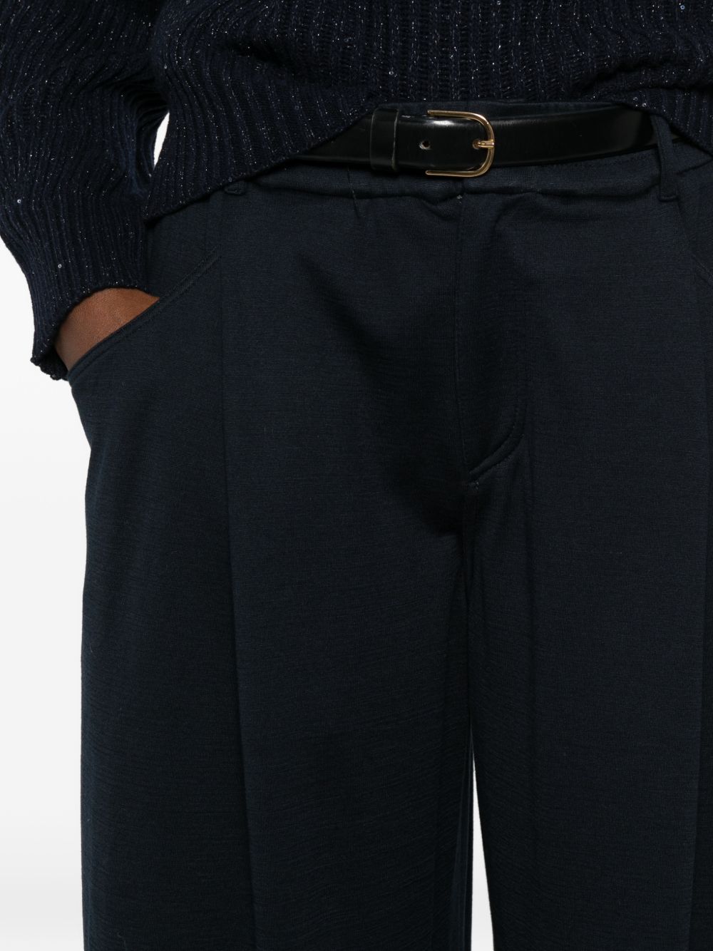 Brunello Cucinelli Women Cotton And Silk Blend Trousers BRUNELLO CUCINELLI