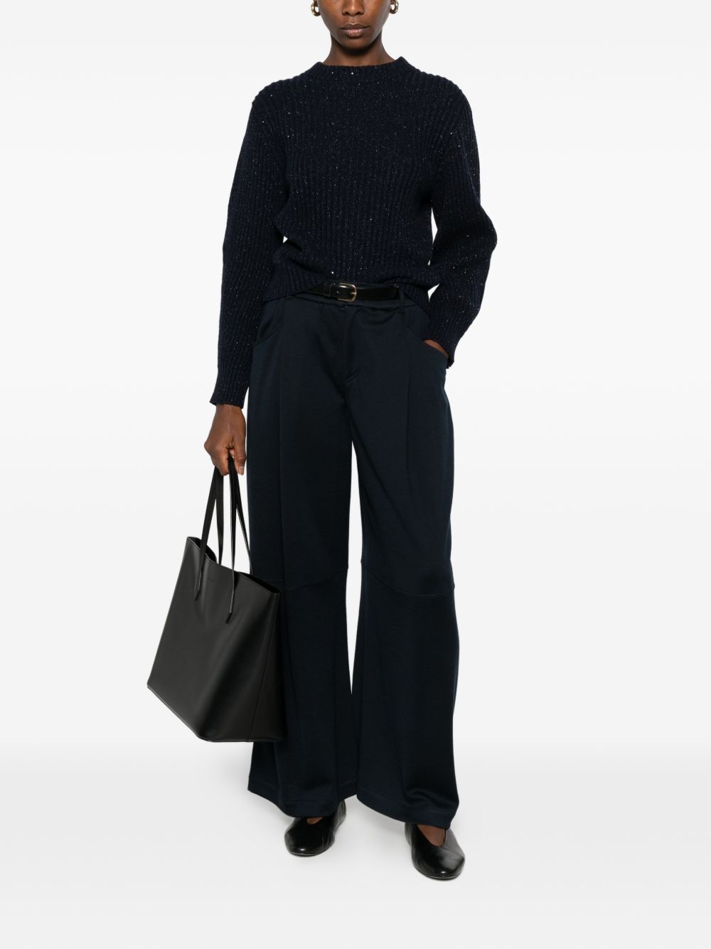 Brunello Cucinelli Women Cotton And Silk Blend Trousers BRUNELLO CUCINELLI