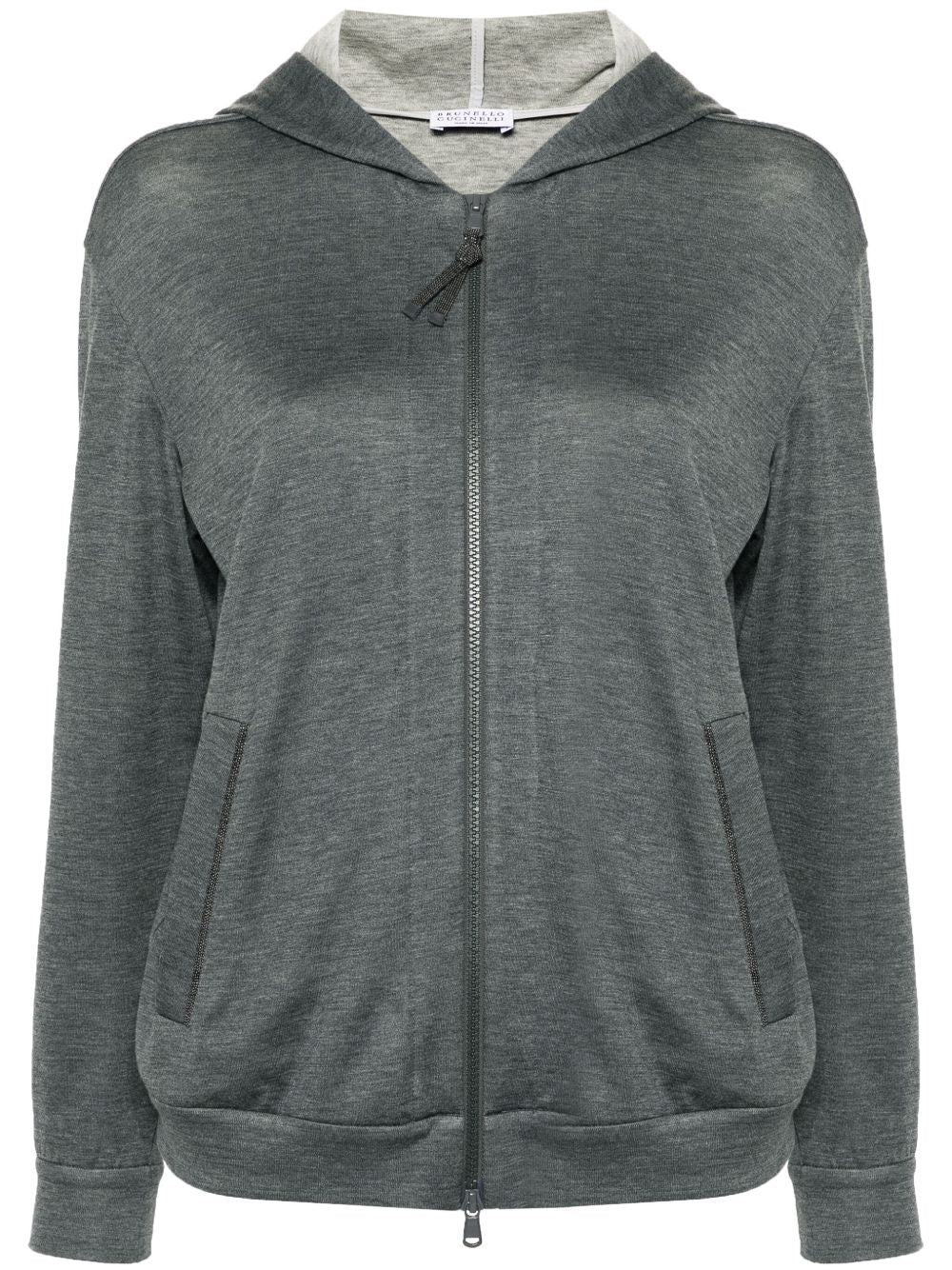 Brunello Cucinelli Women Cotton And Silk Hooded Cardigan BRUNELLO CUCINELLI