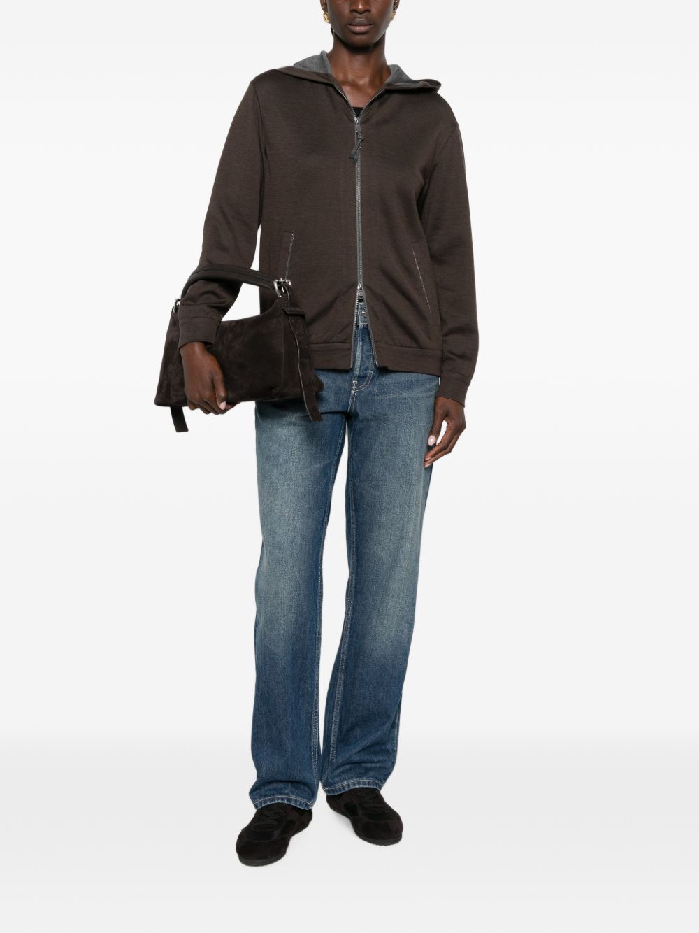 Brunello Cucinelli Women Cotton And Silk Hooded Cardigan BRUNELLO CUCINELLI
