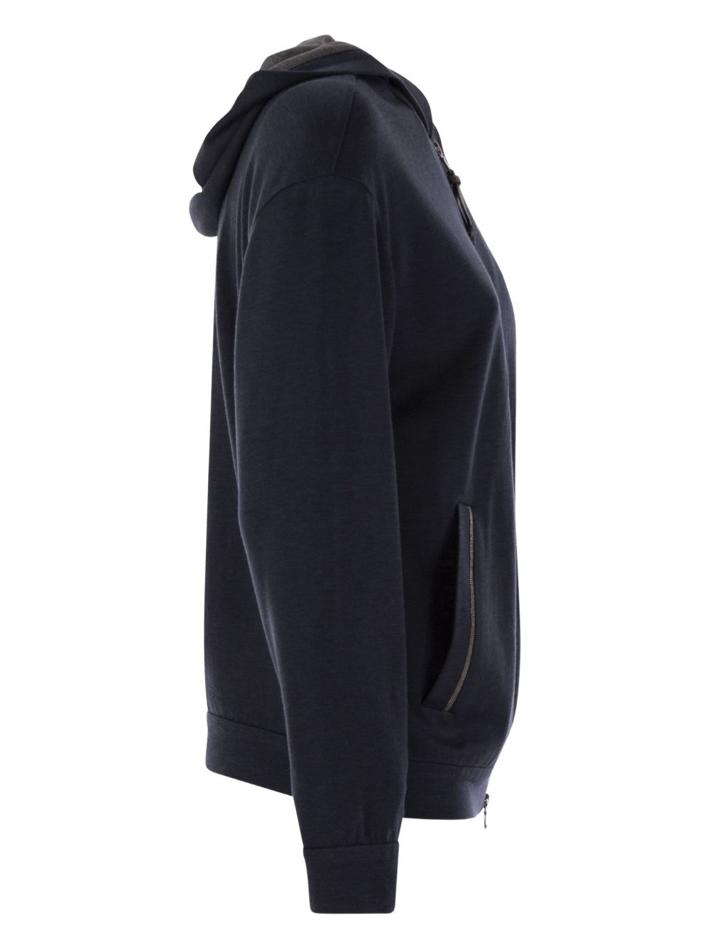 Brunello Cucinelli Women Cotton And Silk Hooded Cardigan BRUNELLO CUCINELLI