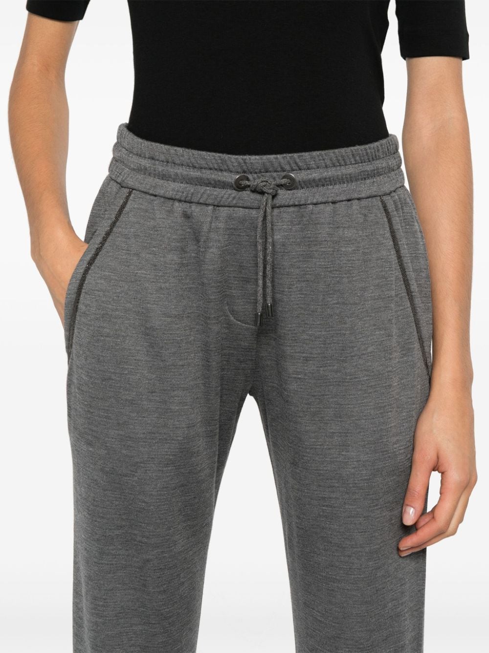 Brunello Cucinelli Women Cotton And Silk Trousers BRUNELLO CUCINELLI