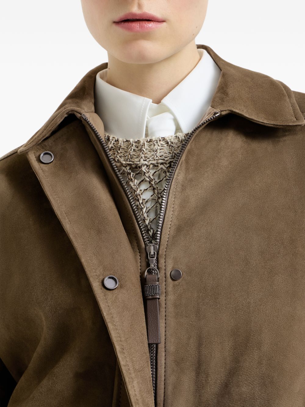 Brunello Cucinelli Women Leather Jacket BRUNELLO CUCINELLI