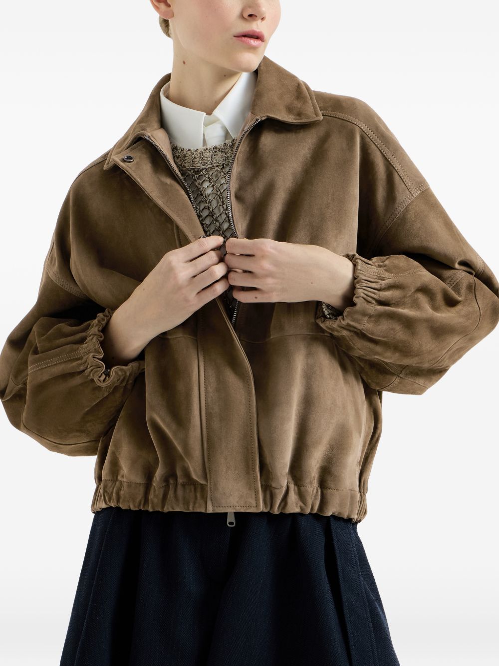 Brunello Cucinelli Women Leather Jacket BRUNELLO CUCINELLI