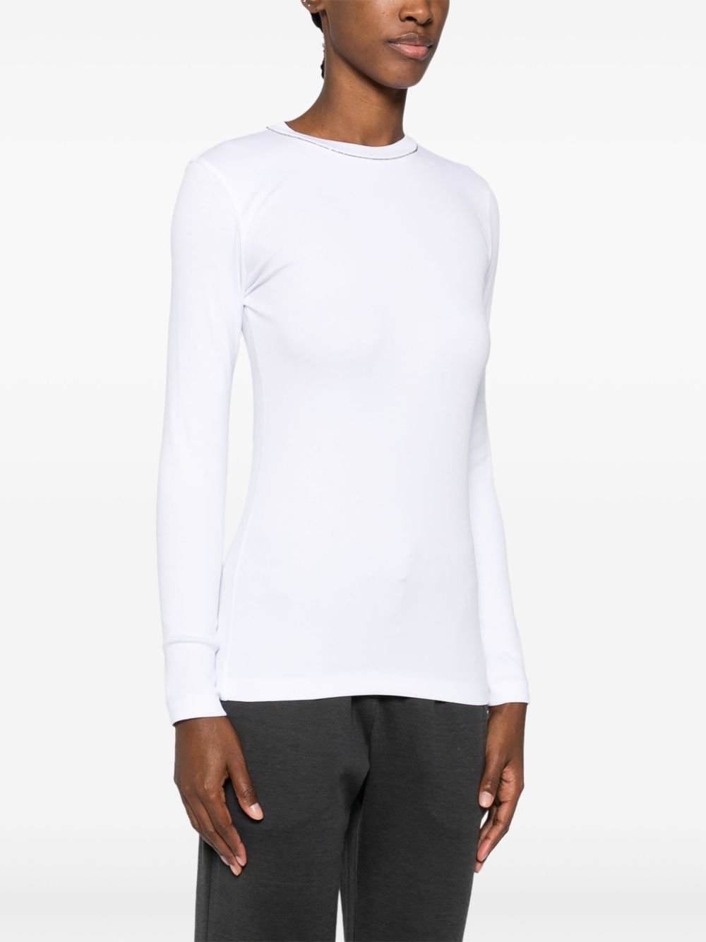 Brunello Cucinelli Women Cotton Crewneck Sweater BRUNELLO CUCINELLI