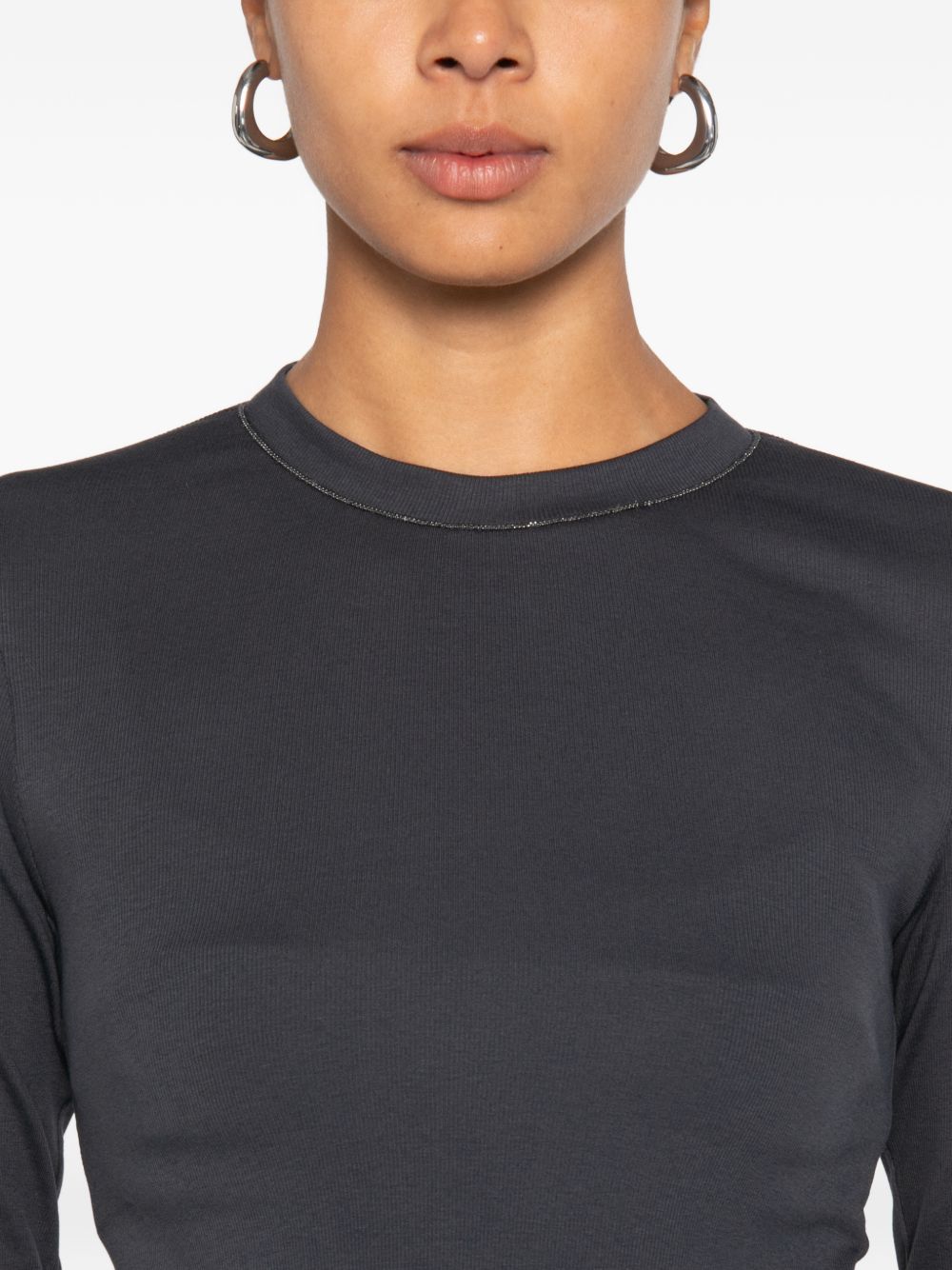 Brunello Cucinelli Women Cotton Crewneck Sweater BRUNELLO CUCINELLI