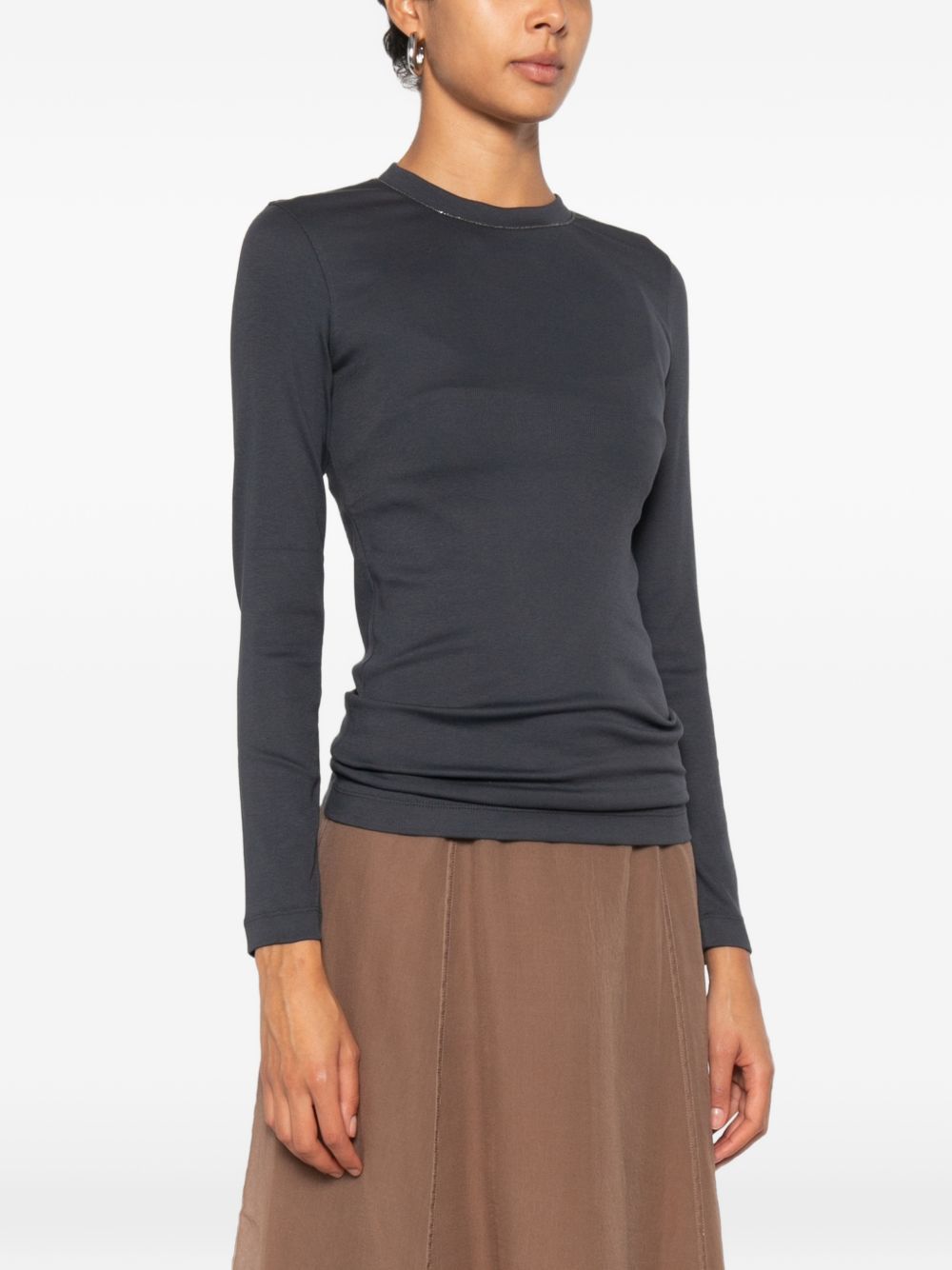 Brunello Cucinelli Women Cotton Crewneck Sweater BRUNELLO CUCINELLI