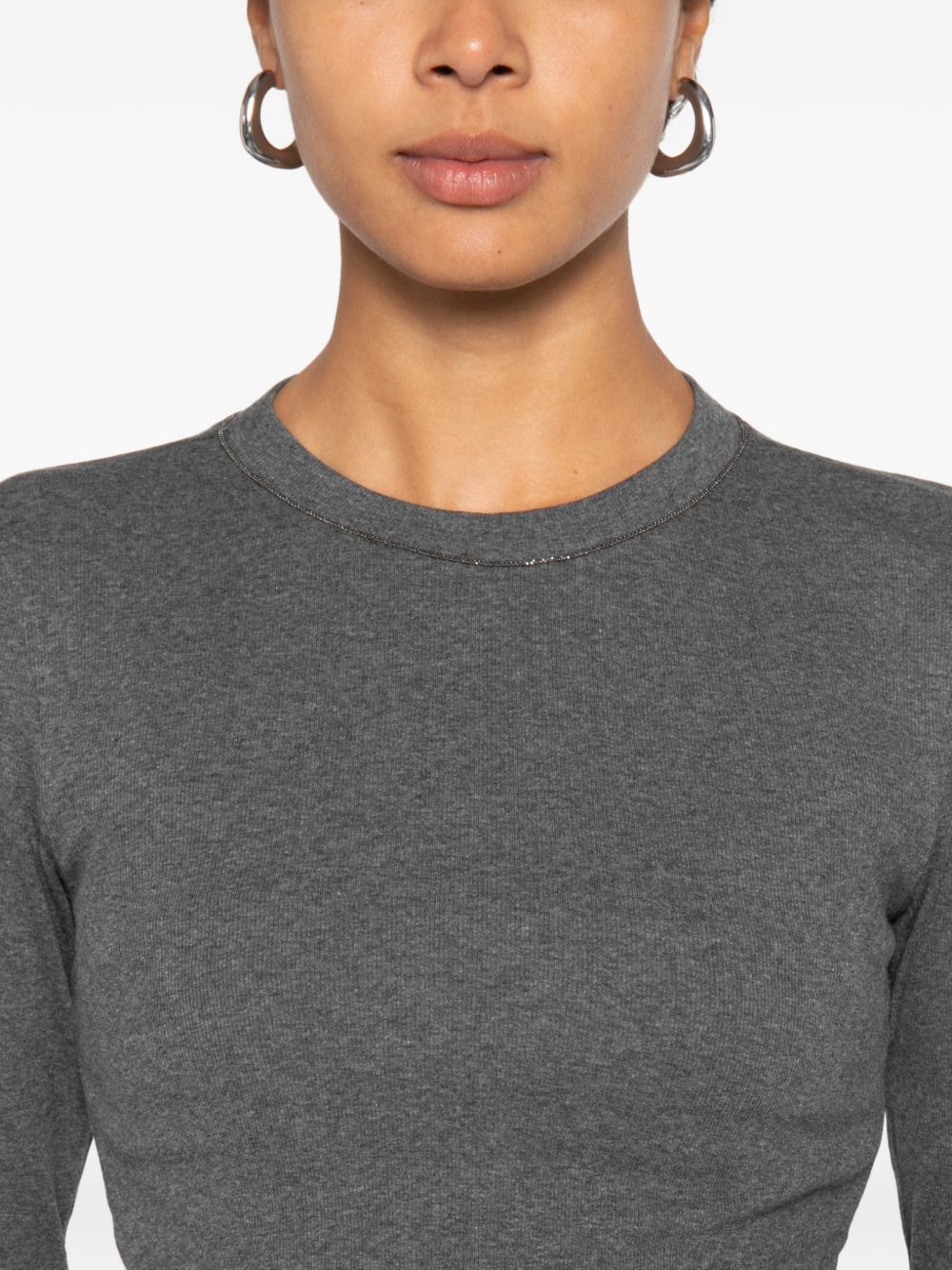 Brunello Cucinelli Women Cotton Crewneck Sweater BRUNELLO CUCINELLI