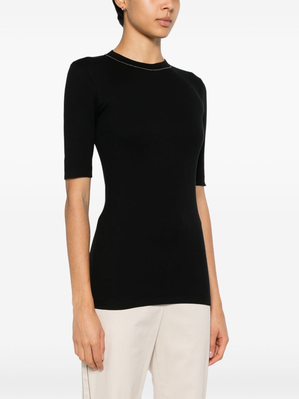 Brunello Cucinelli Women Cotton Crewneck Sweater BRUNELLO CUCINELLI