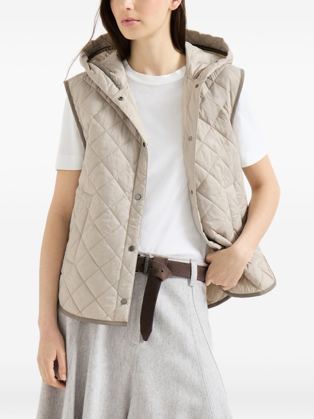 Brunello Cucinelli Women Quilted Down Vest BRUNELLO CUCINELLI