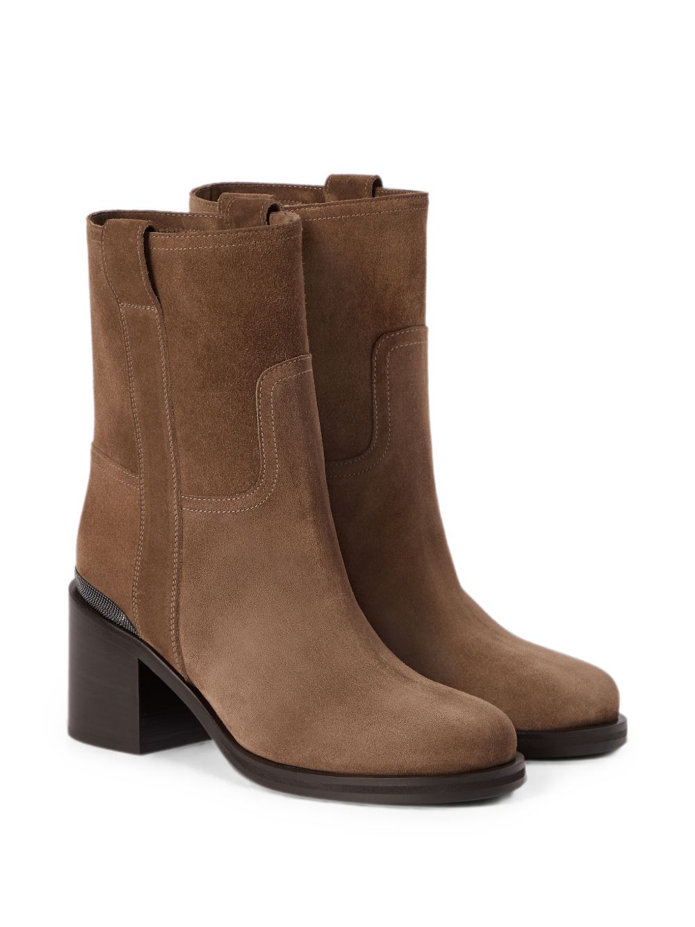 Brunello Cucinelli Women Leather Ankle Boots BRUNELLO CUCINELLI
