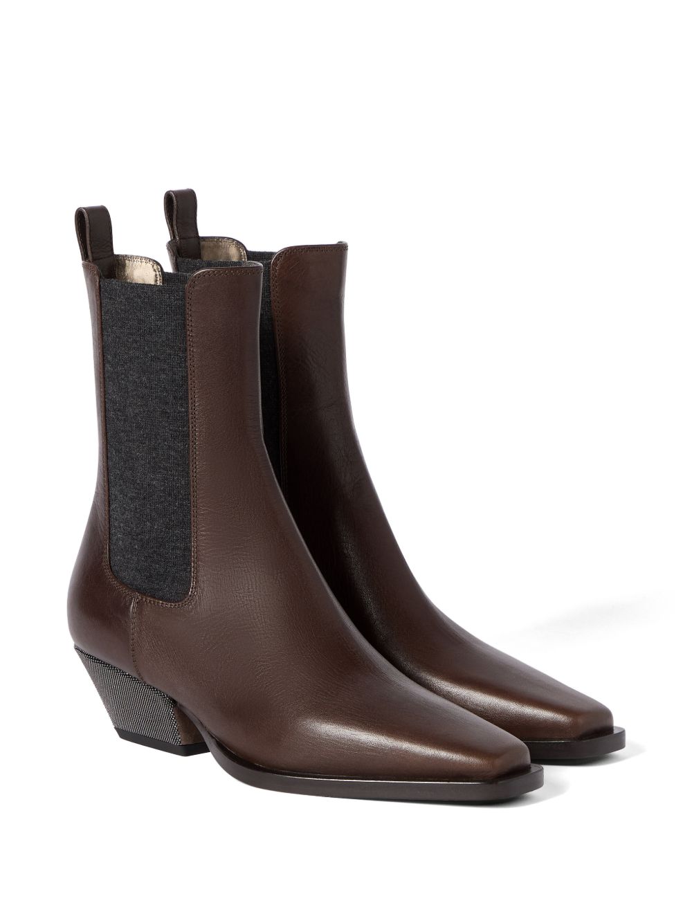 Brunello Cucinelli Women Leather Ankle Boots BRUNELLO CUCINELLI